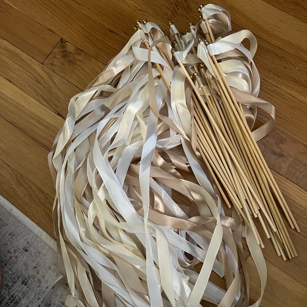 39 Wedding Ribbon Wands w/ Bell